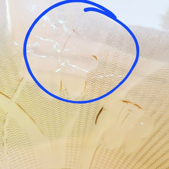 Vintage Gold Jeannette Depression Glass Iris and Herringbone Ruffled Fruit Bowl - Picture 8 of 10